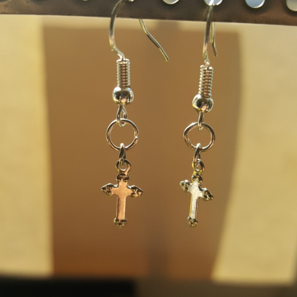 🙏Women's Silver Cross Earrings😇